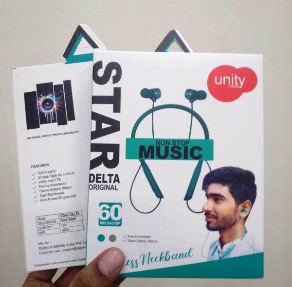 Unity Star Bluetooth Neckband (Music upto 8 Hr.)